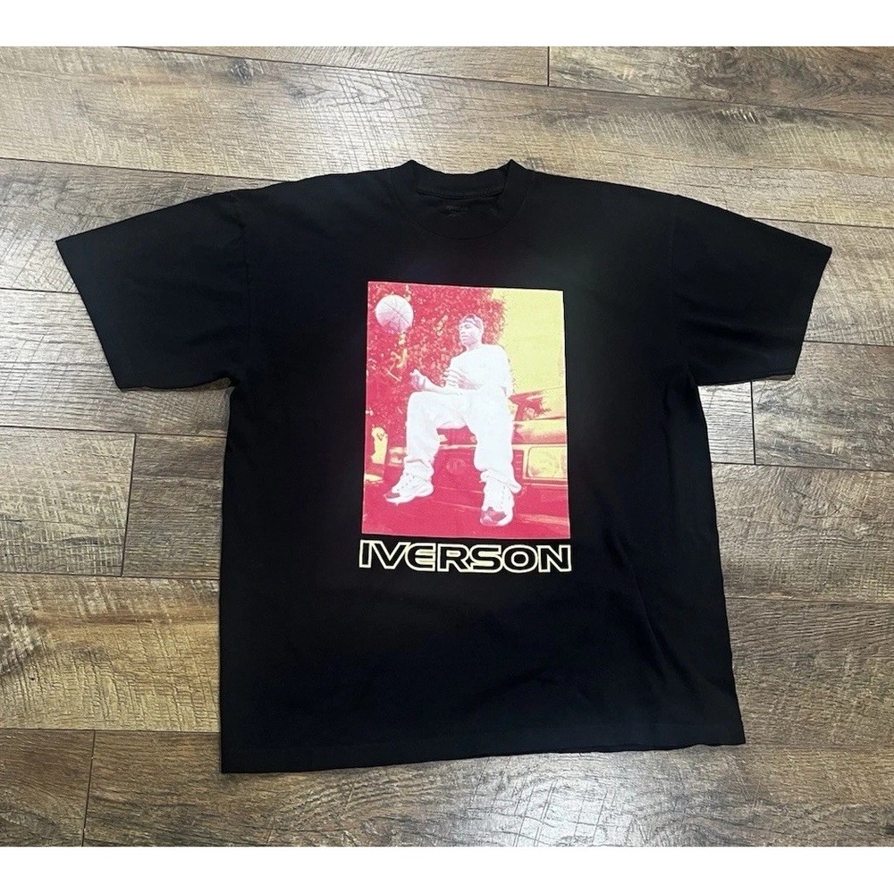 Allen Iverson Reebok Portrait‎ Graphic Tee Large Made In USA
